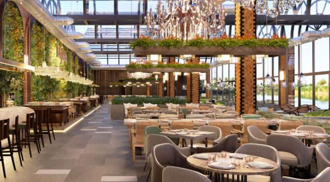 Stylish restaurant remodelling in Belsize Park by Oraanj Interior Design featuring modern decor, elegant furniture, and ambient lighting for an inviting dining experience.