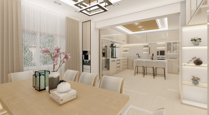 Stylish kitchen remodel in Windsor featuring modern cabinetry, pendant lighting, and refined finishes by Oraanj Interior Design.