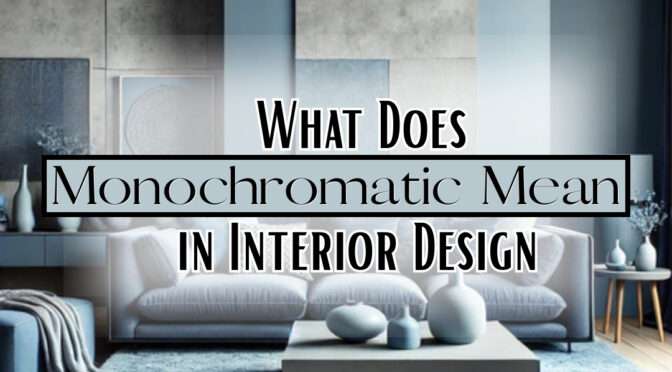 What Does Monochromatic Mean in Interior Design?