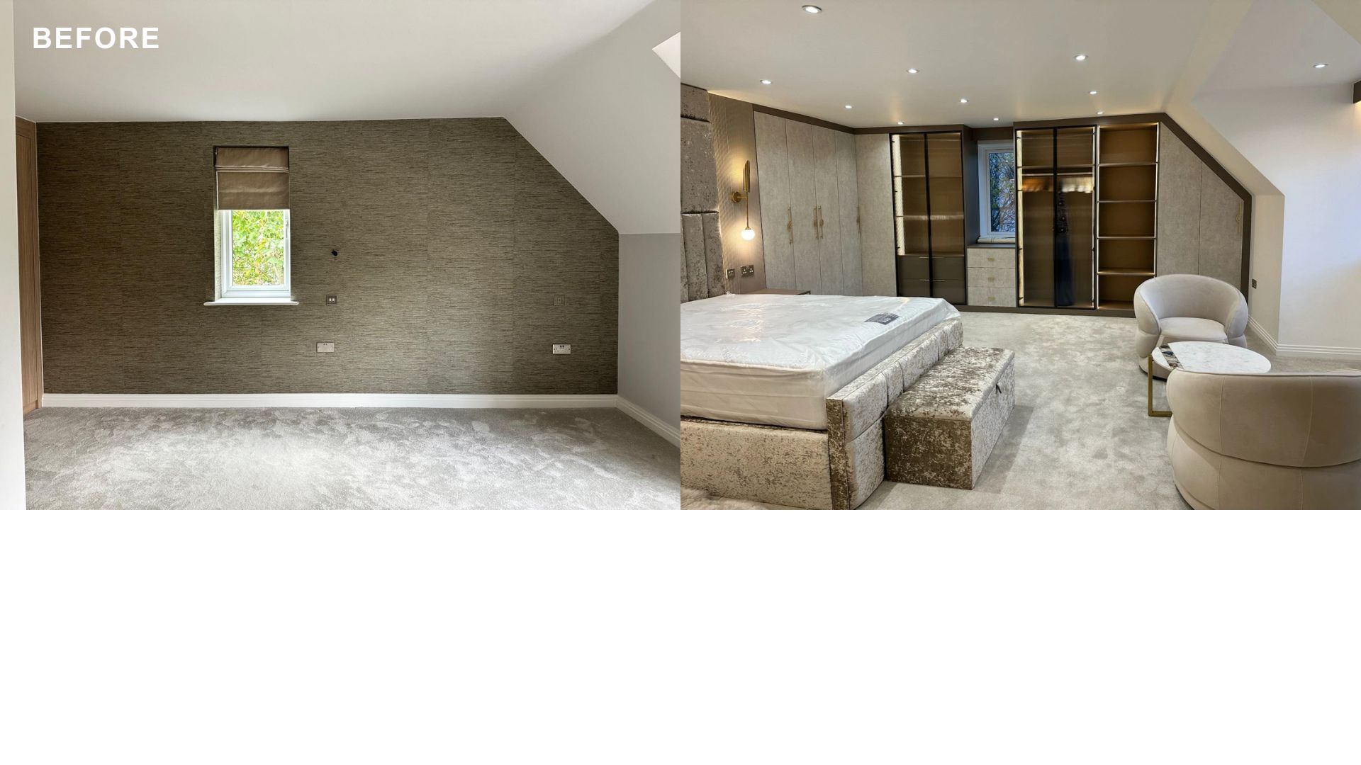 Bespoke joinery in Kensington bedroom
