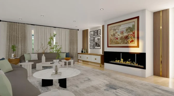 Luxury living room interior design in london