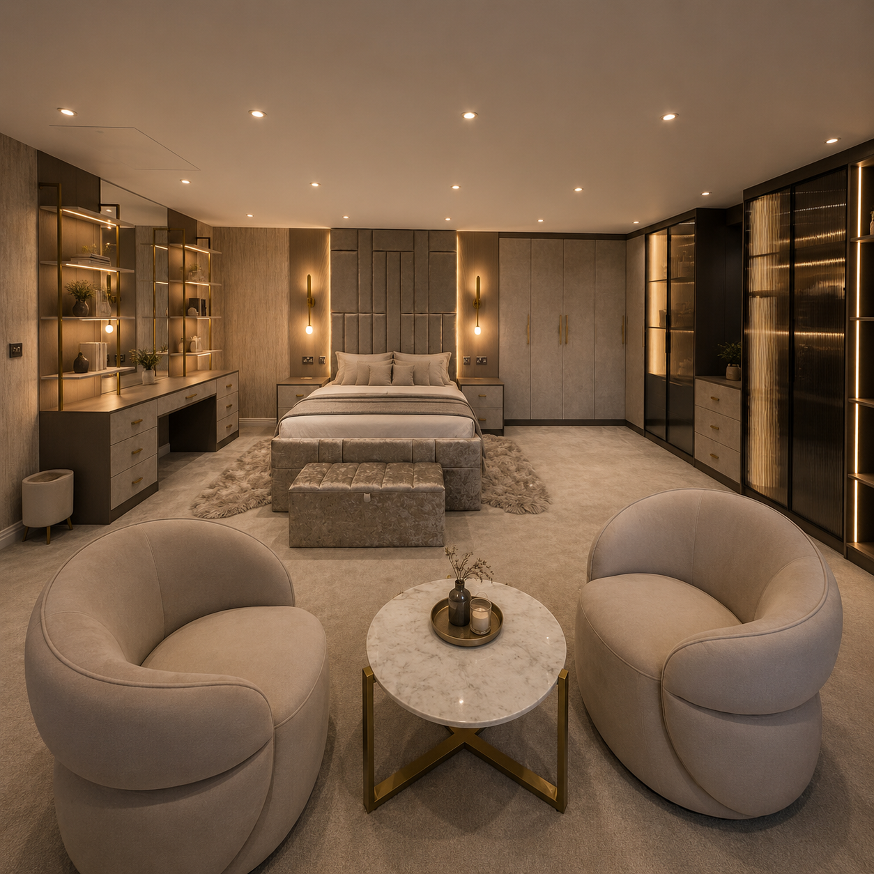 Luxury Bespoke Master Bedroom Interior Design