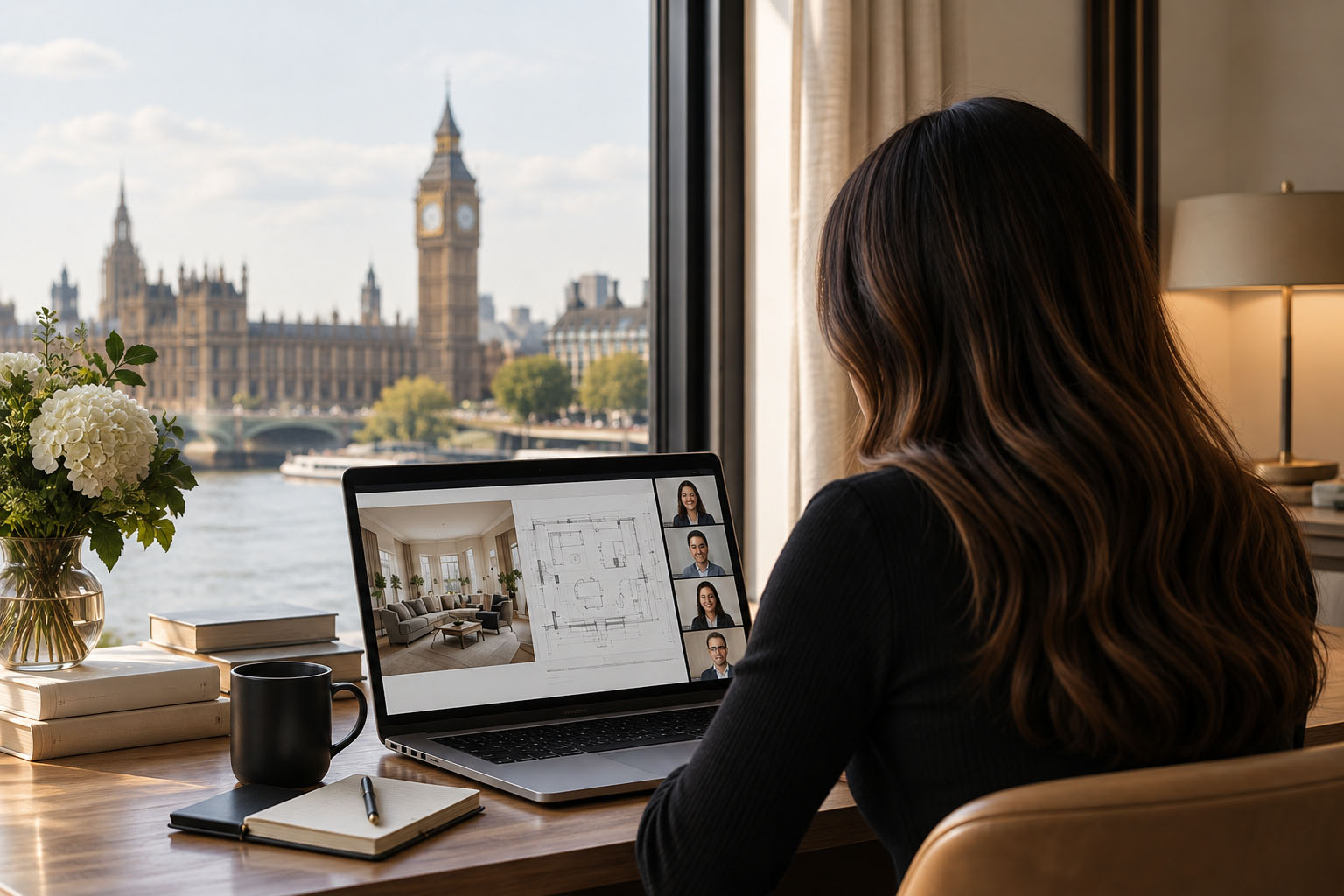 Client managing London property remotely