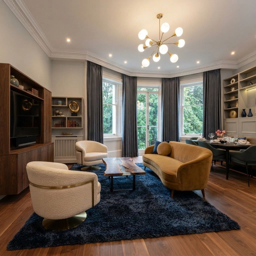 Bedroom and living room colour schemes London
