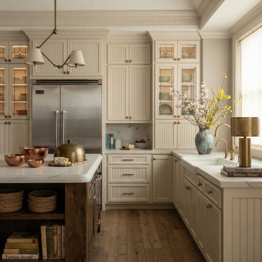 Layered neutral palette interior design London