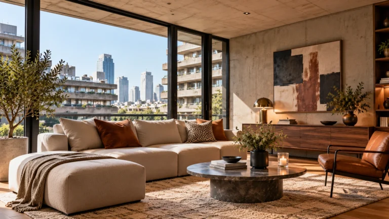 Barbican Apartment Renovation in London by Oraanj Interiors in a Listed Brutalist Building