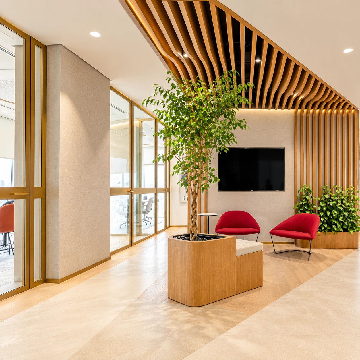 Glass Meeting Rooms & Executive Office Reception Desks